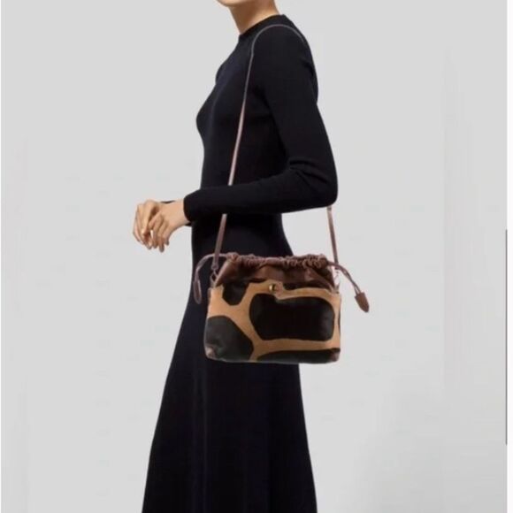 🌺 Burberry Prorsum🌺 Runway Ponyhair Leather Trim Crossbody Bag #mobwife 💃💃 - Picture 4 of 10